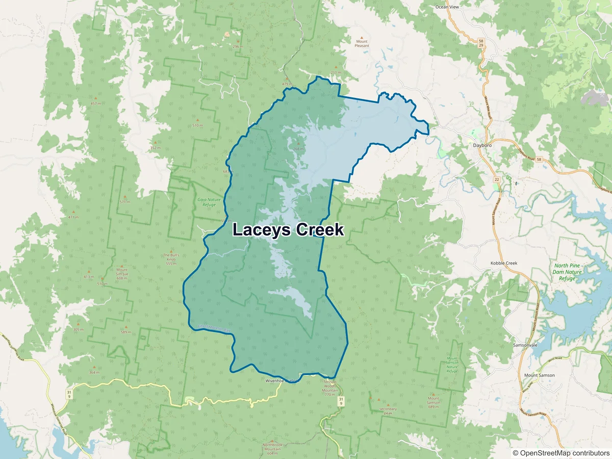 Map of Laceys Creek, QLD, Australia