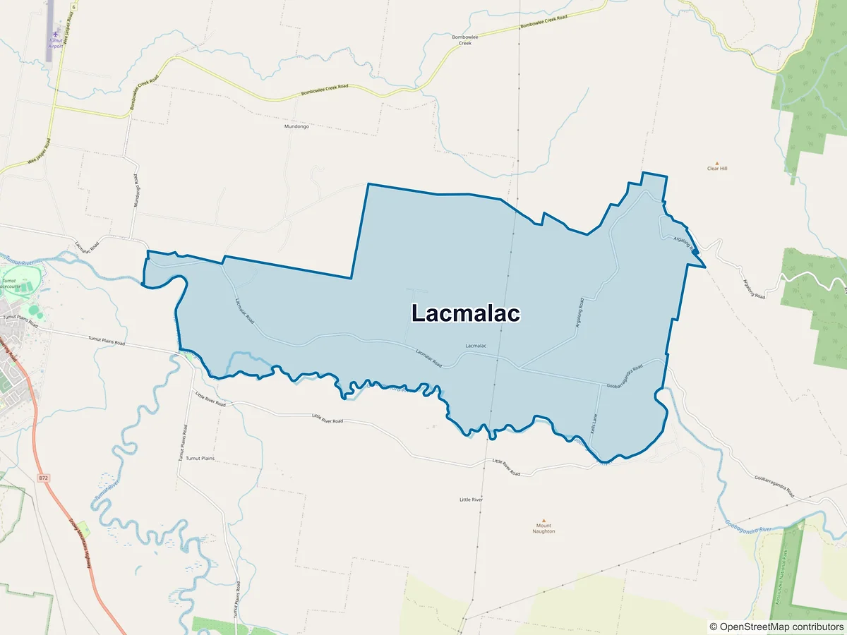 Map of Lacmalac, NSW, Australia