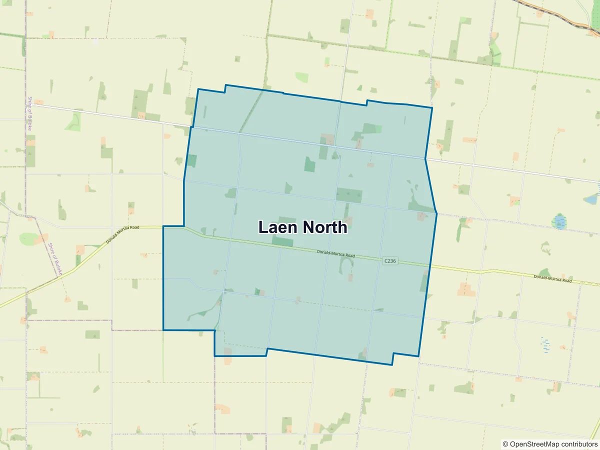 Map of Laen North, VIC, Australia