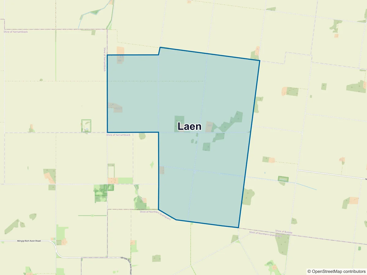 Map of Laen, VIC, Australia