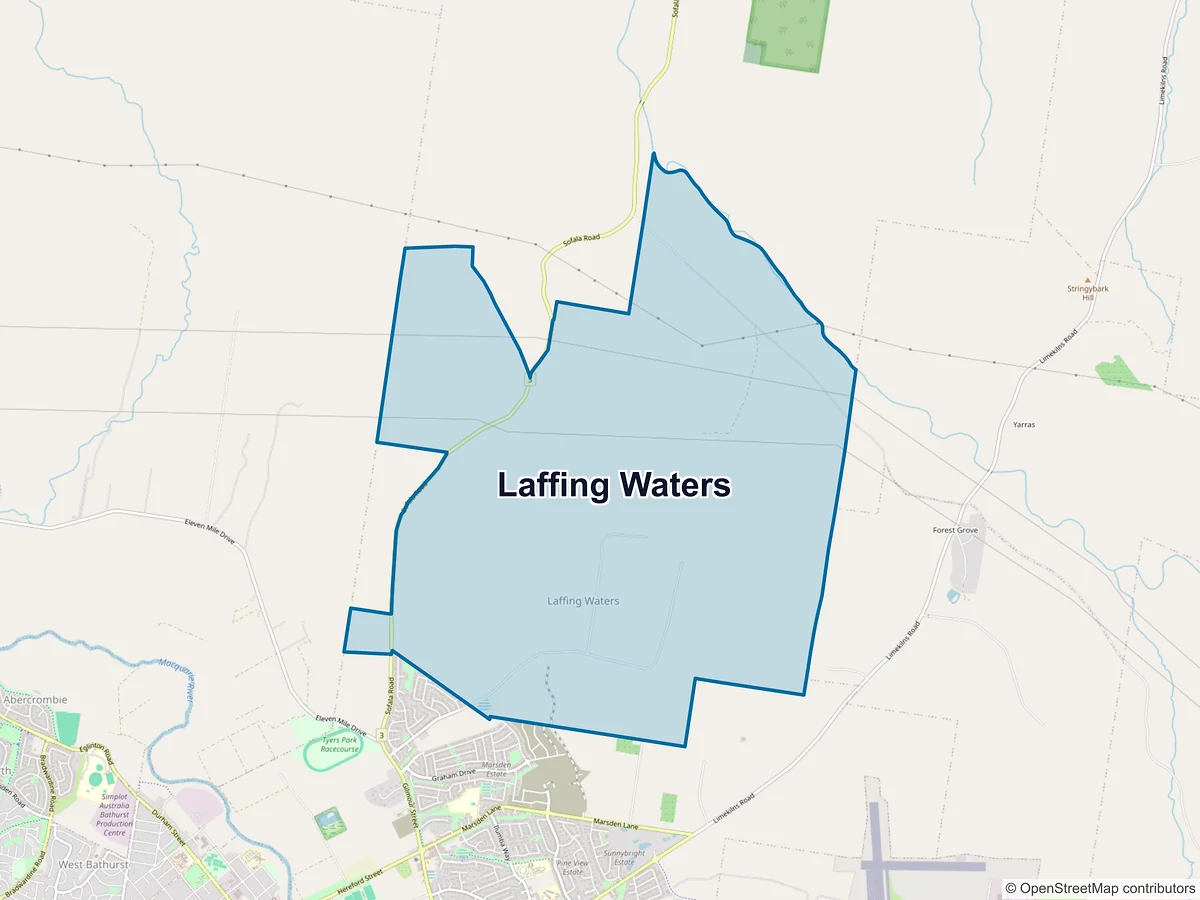 Map of Laffing Waters, NSW, Australia