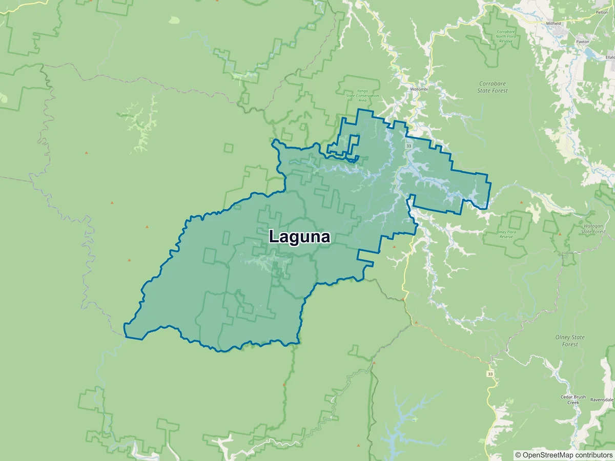 Map of Laguna, NSW, Australia