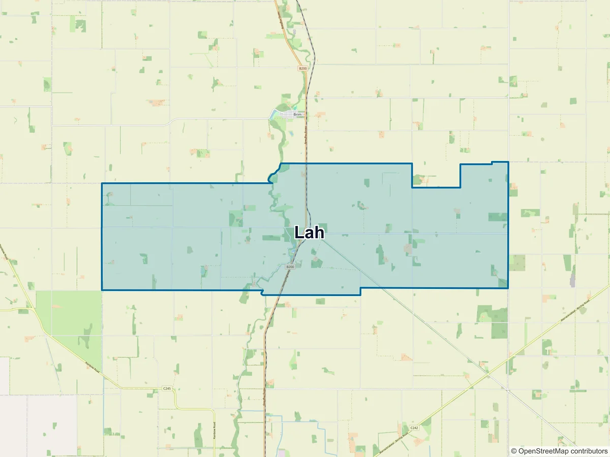 Map of Lah, VIC, Australia