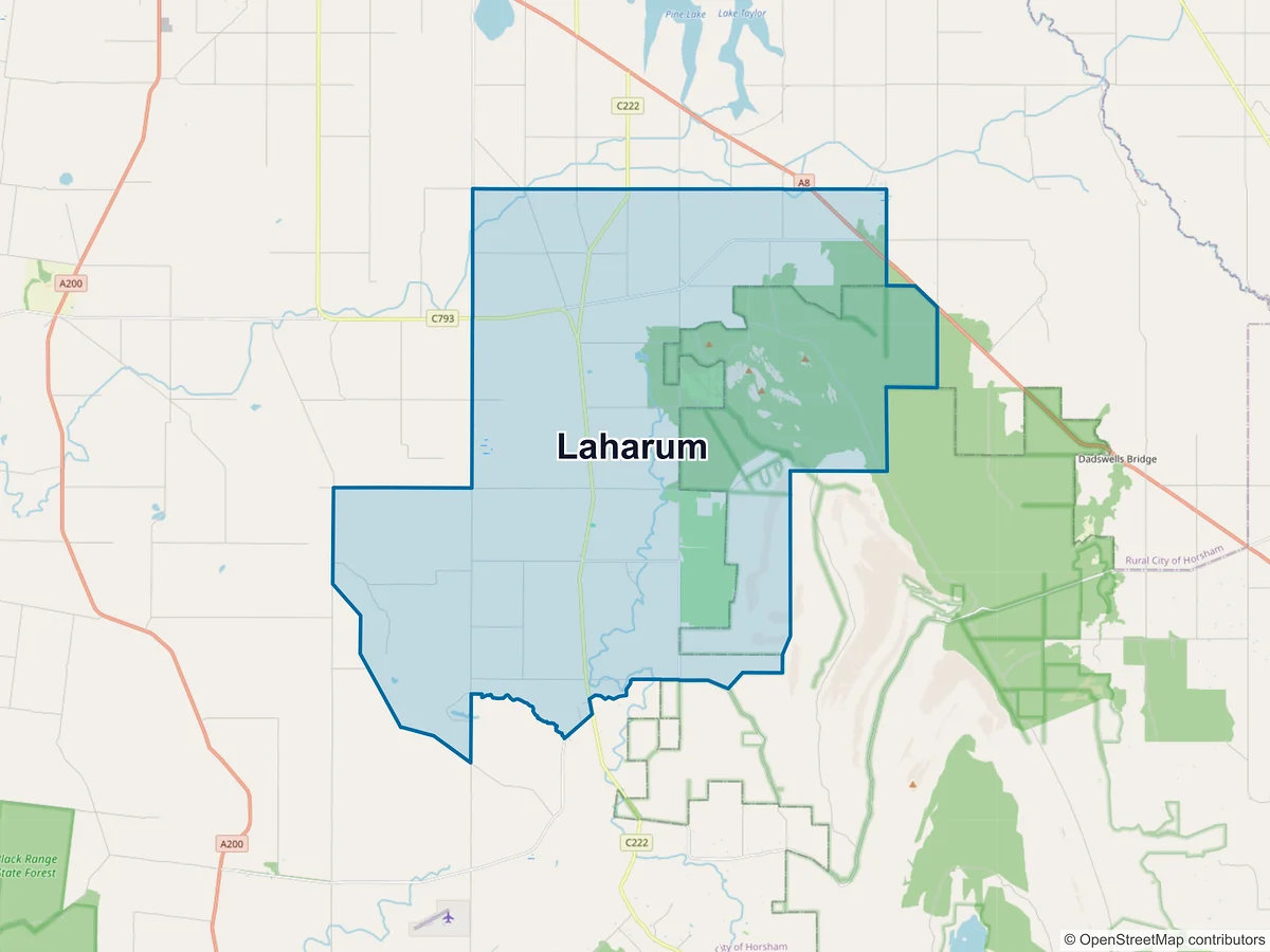 Map of Laharum, VIC, Australia