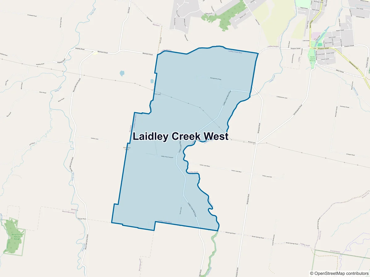 Map of Laidley Creek West, QLD, Australia