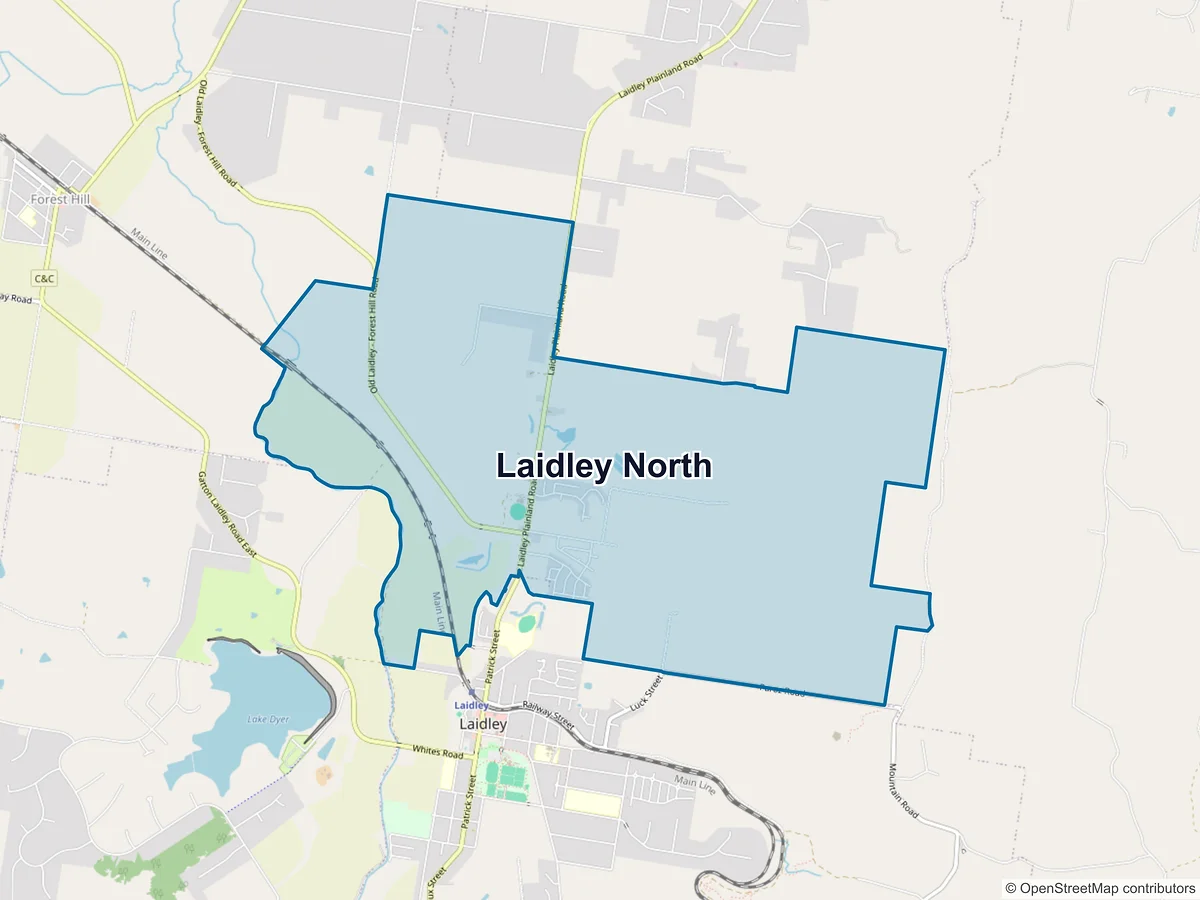 Map of Laidley North, QLD, Australia