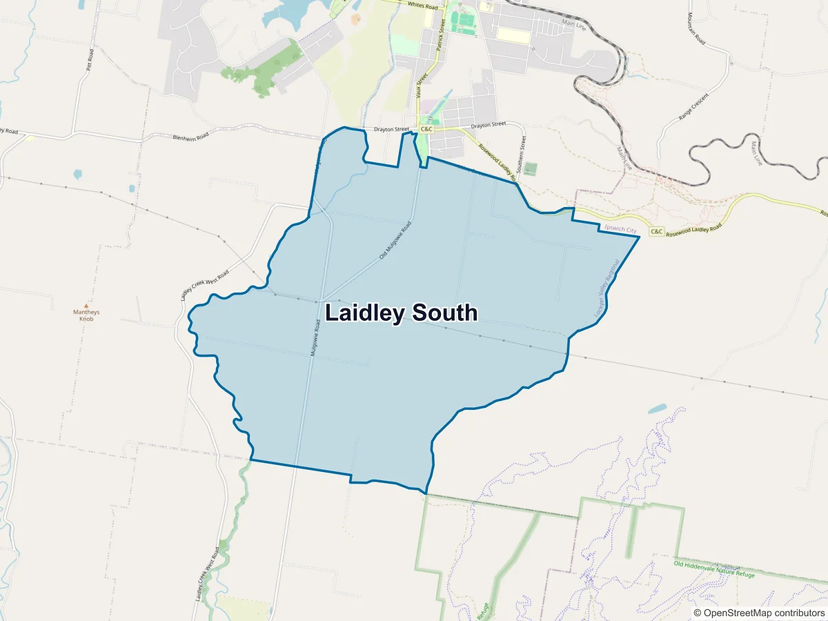 Map of Laidley South, QLD, Australia