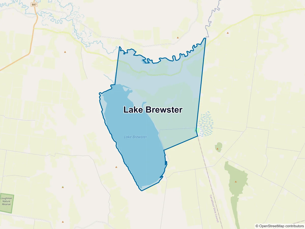 Map of Lake Brewster, NSW, Australia