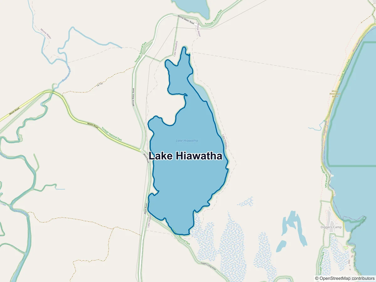 Map of Lake Hiawatha, NSW, Australia