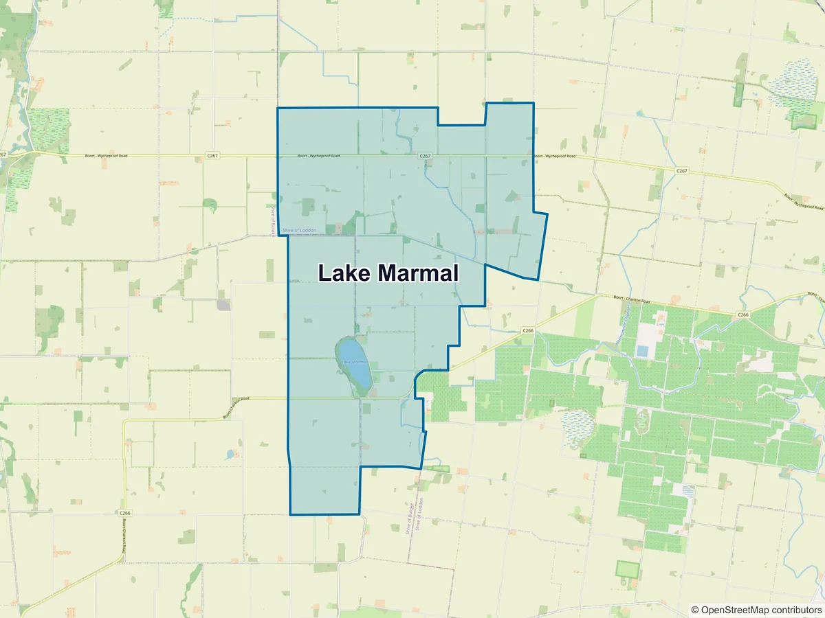 Map of Lake Marmal, VIC, Australia