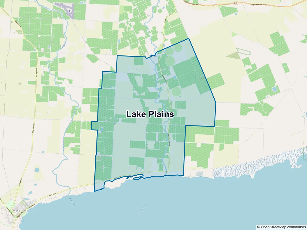 Map of Lake Plains, SA, Australia