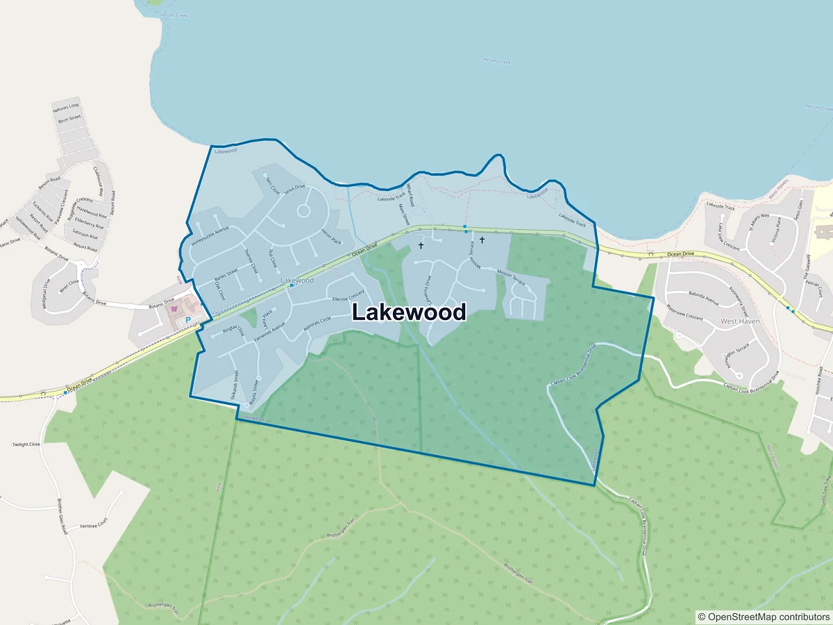 Map of Lakewood, NSW, Australia