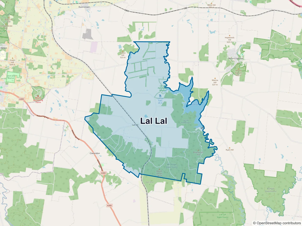 Map of Lal Lal, VIC, Australia