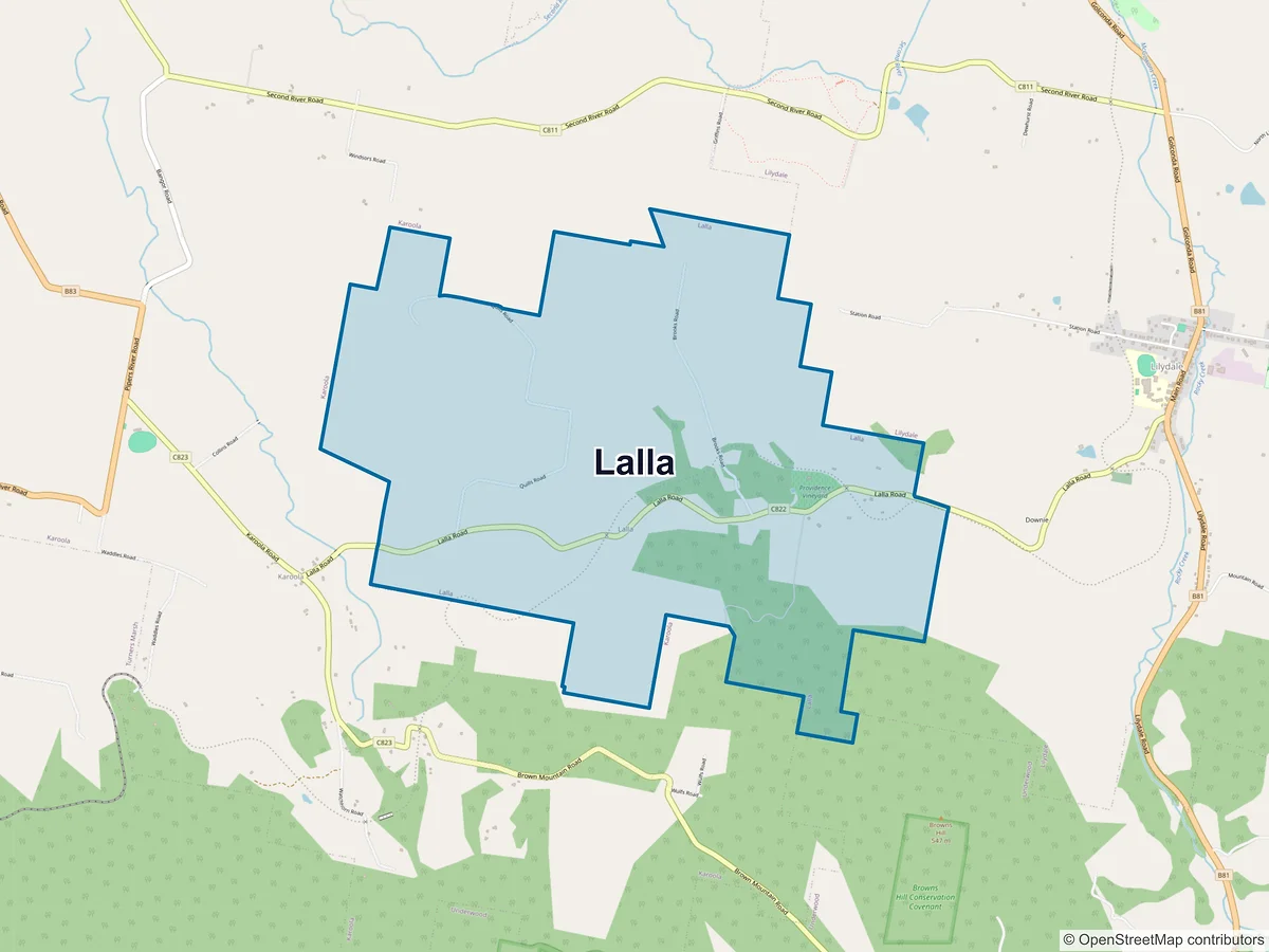 Map of Lalla, TAS, Australia