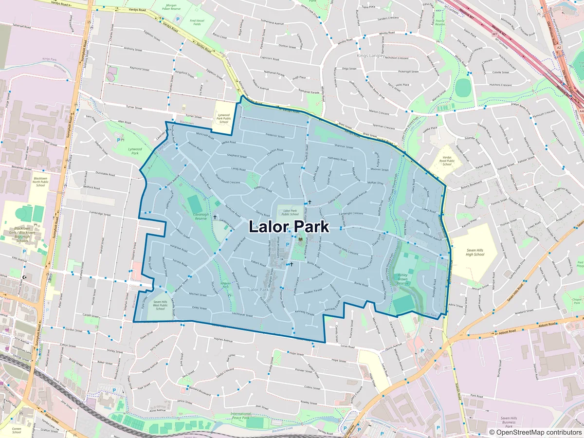 Map of Lalor Park, NSW, Australia