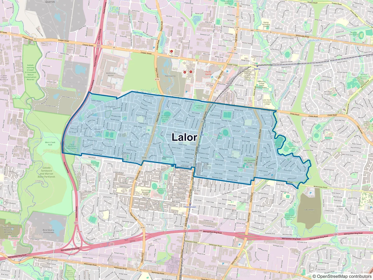 Map of Lalor, VIC, Australia