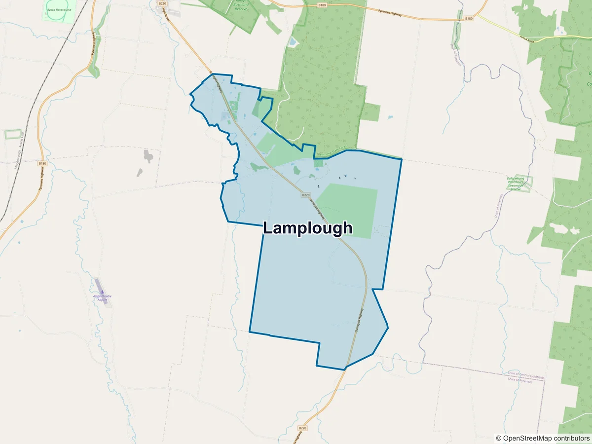Map of Lamplough, VIC, Australia