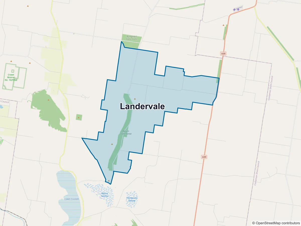 Map of Landervale, NSW, Australia