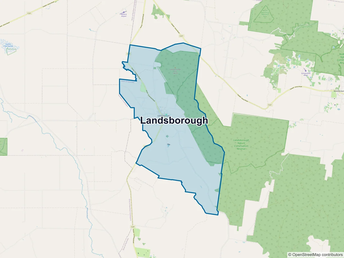 Map of Landsborough, VIC, Australia