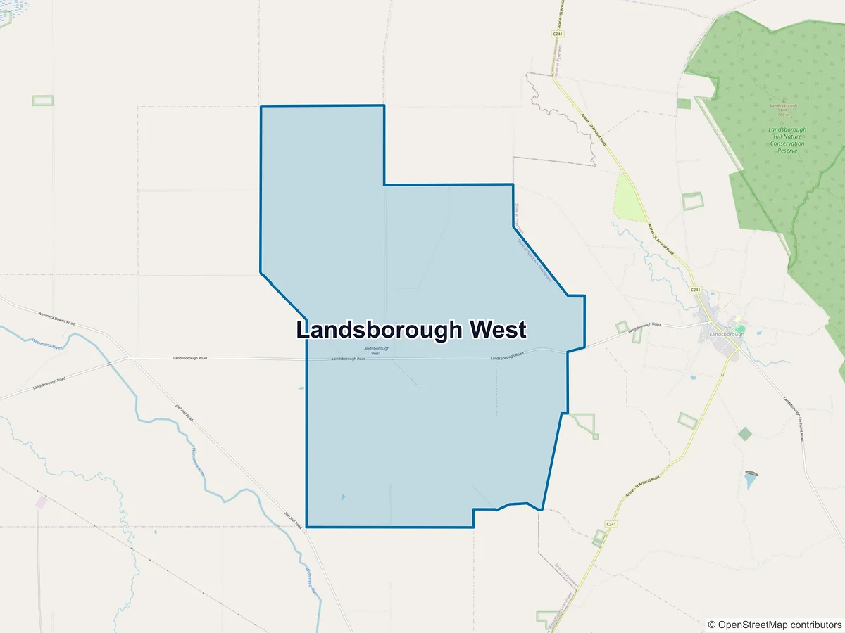 Map of Landsborough West, VIC, Australia