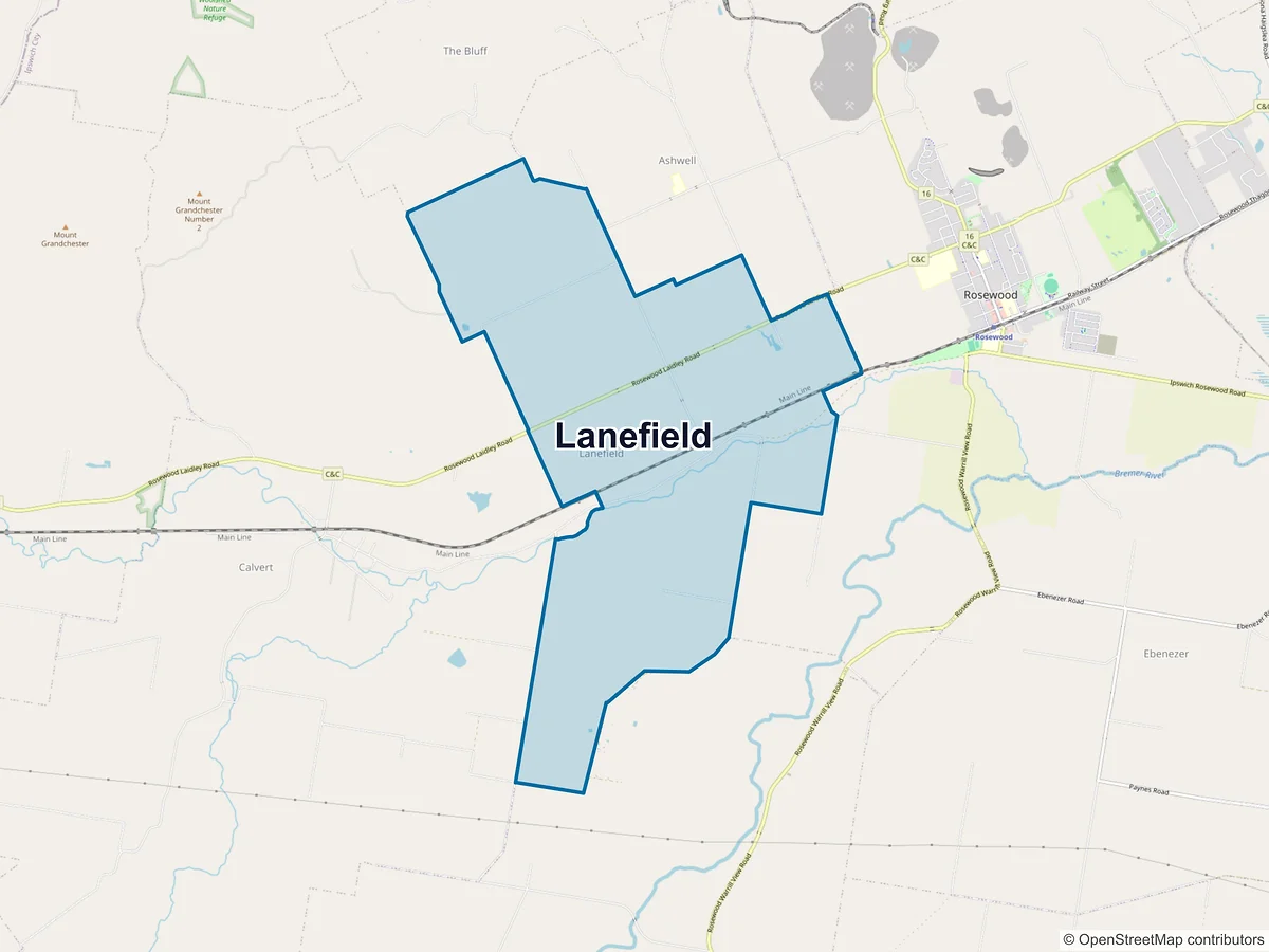 Map of Lanefield, QLD, Australia