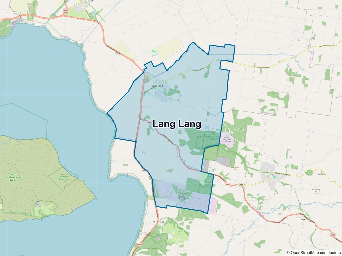 Map of Lang Lang, VIC, Australia