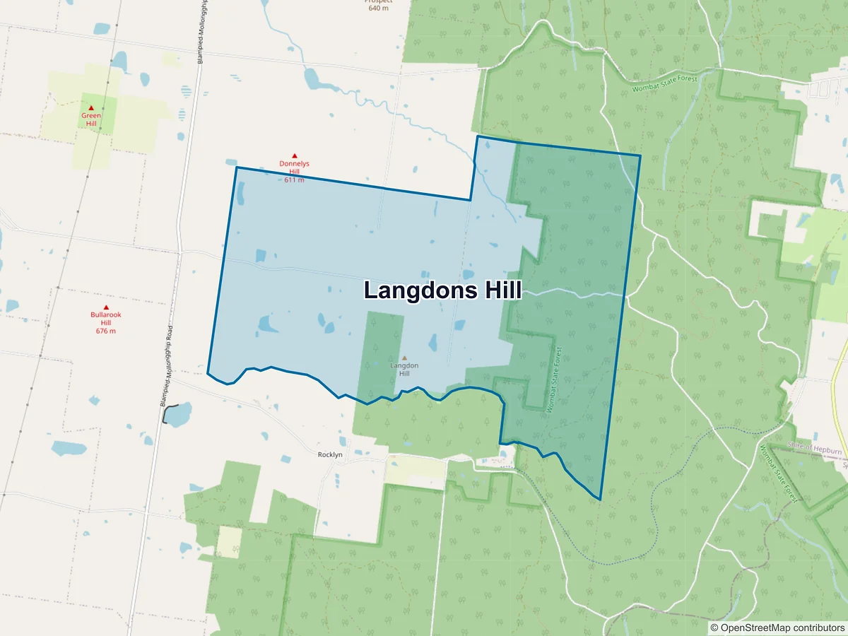 Map of Langdons Hill, VIC, Australia