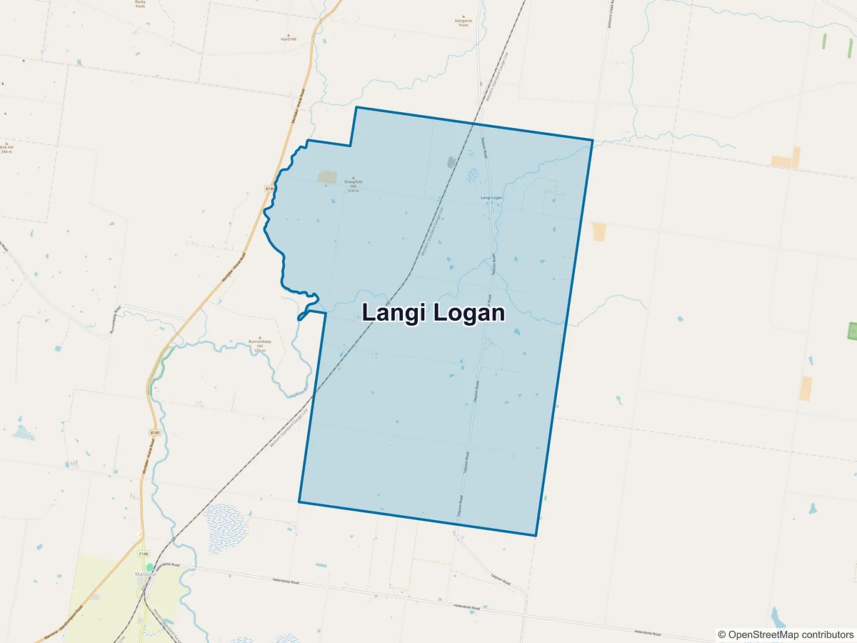 Map of Langi Logan, VIC, Australia