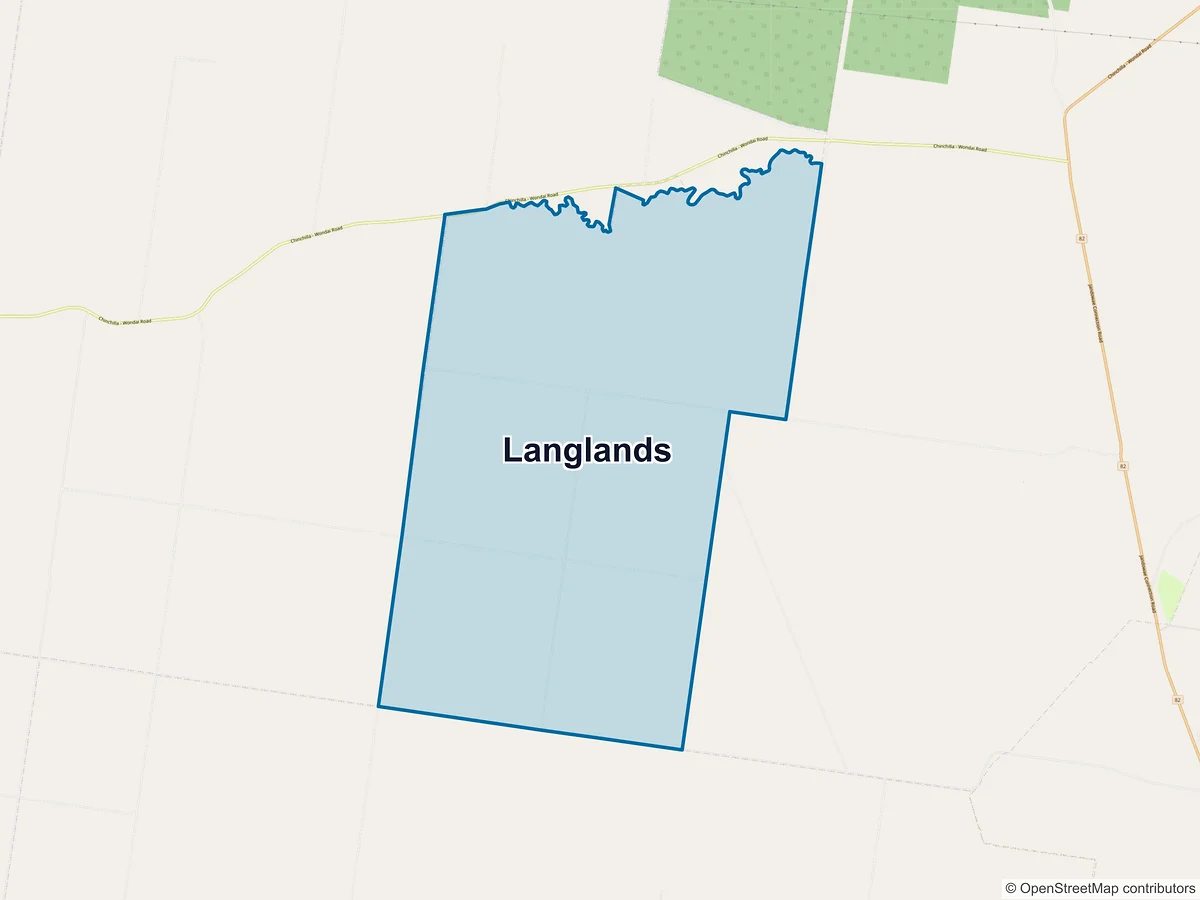Map of Langlands, QLD, Australia