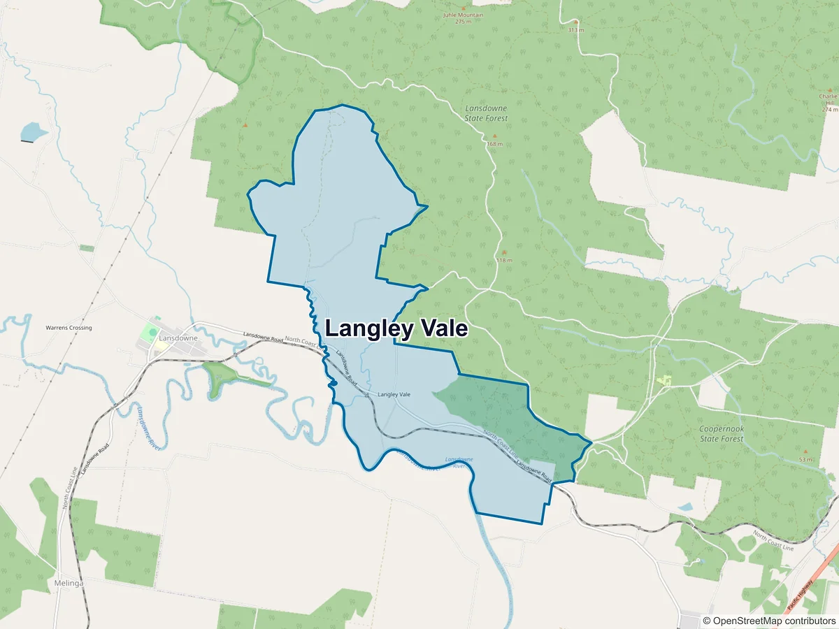 Map of Langley Vale, NSW, Australia