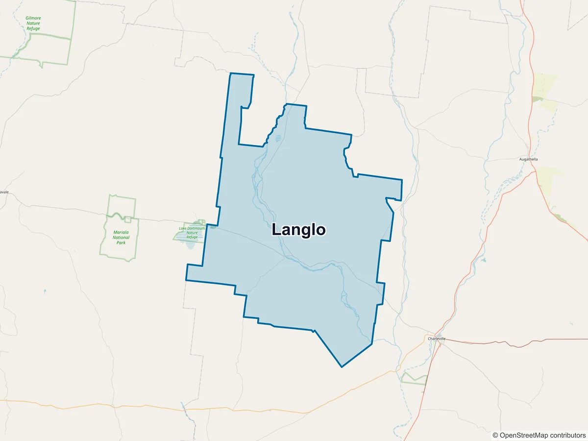 Map of Langlo, QLD, Australia