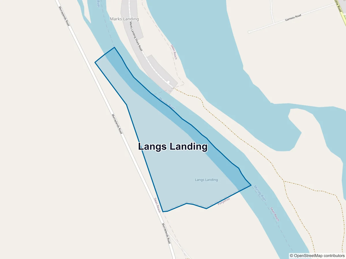 Map of Langs Landing, SA, Australia