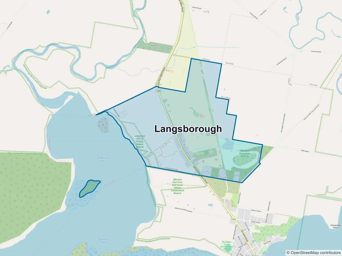 Map of Langsborough, VIC, Australia