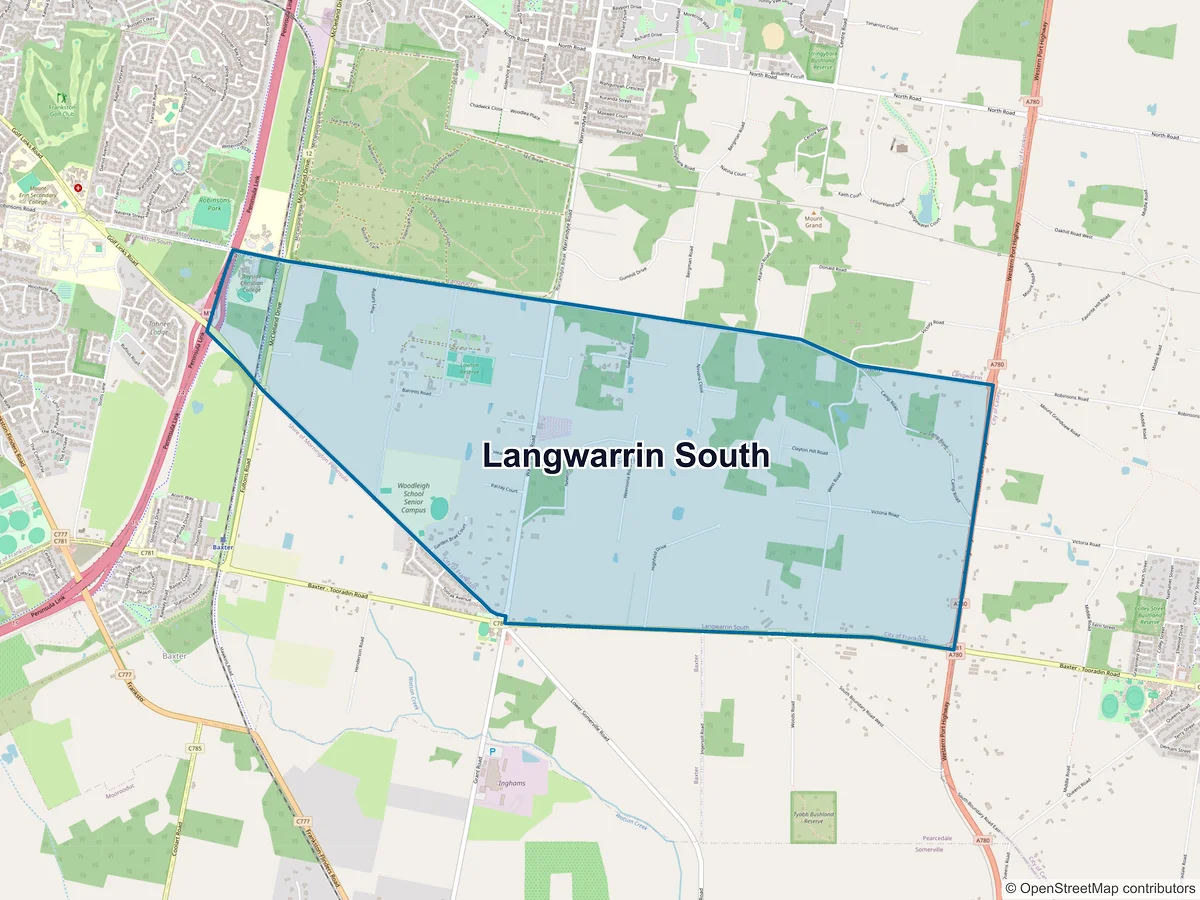 Map of Langwarrin South, VIC, Australia