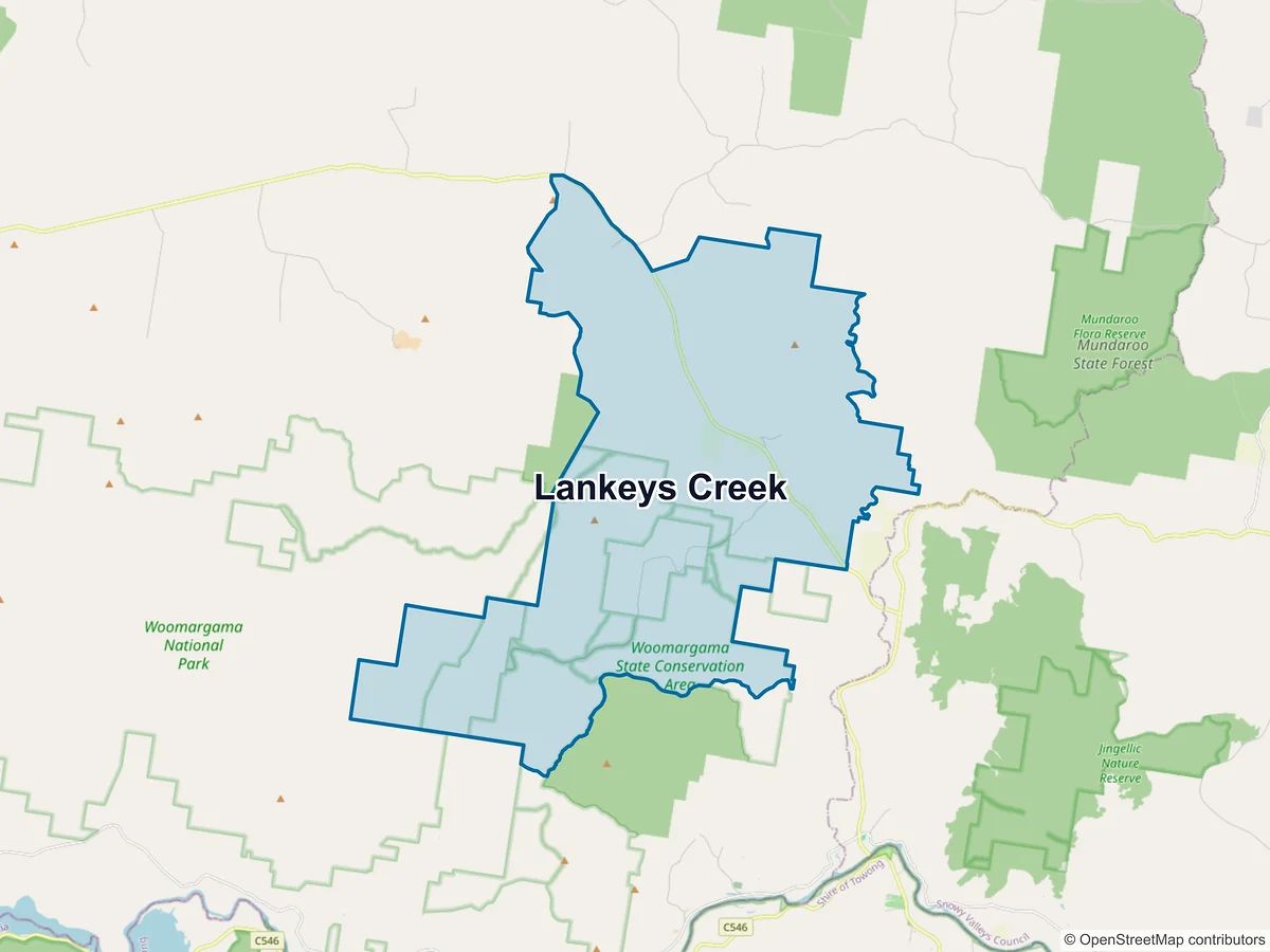 Map of Lankeys Creek, NSW, Australia