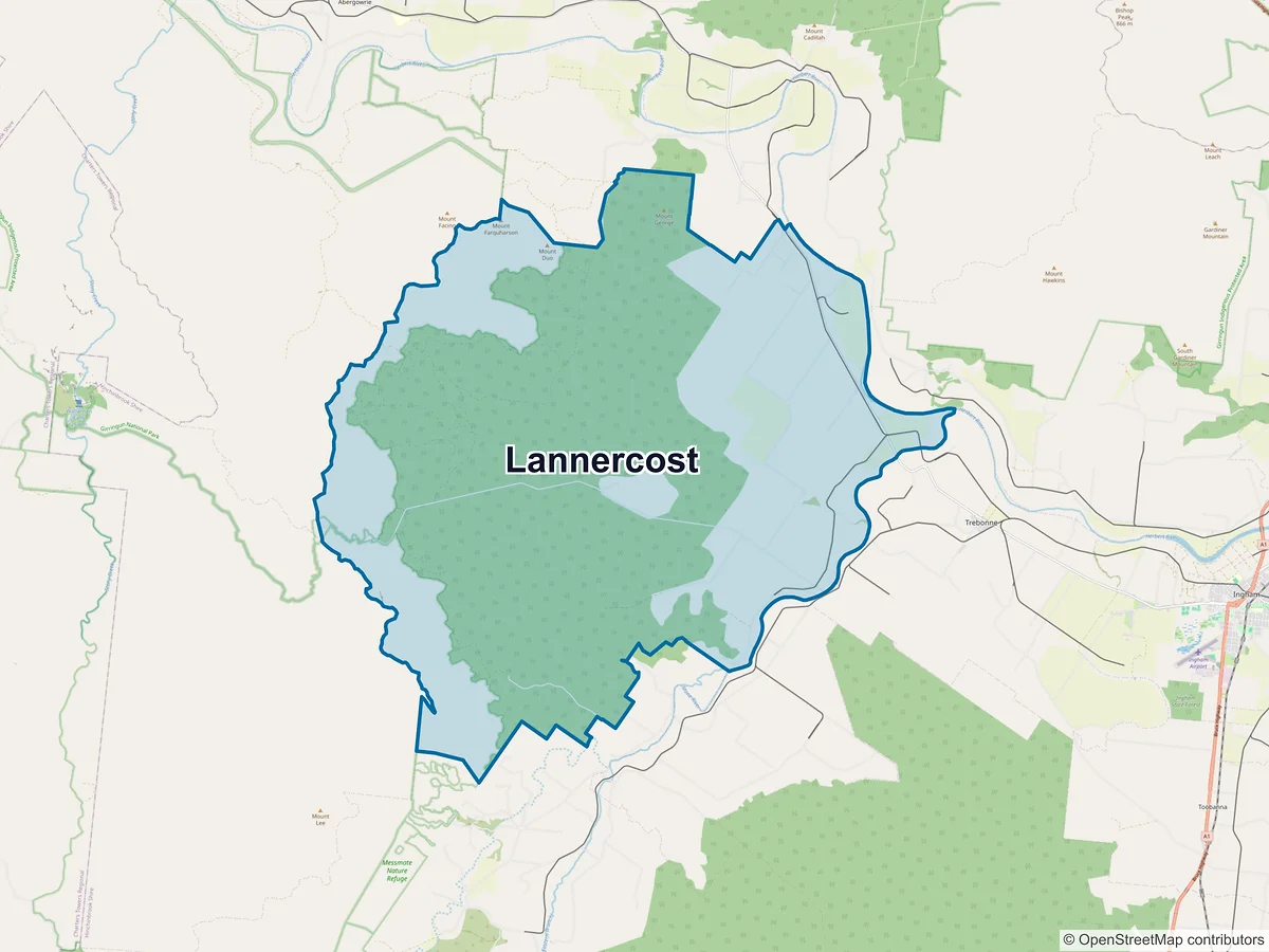 Map of Lannercost, QLD, Australia