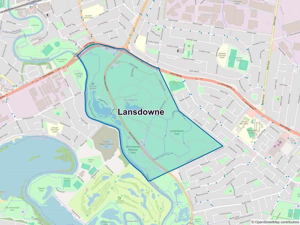 Map of Lansdowne, NSW, Australia