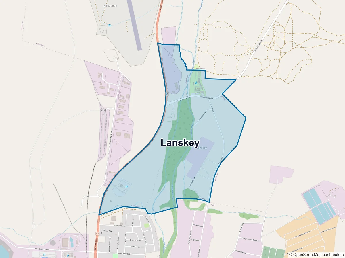 Map of Lanskey, QLD, Australia
