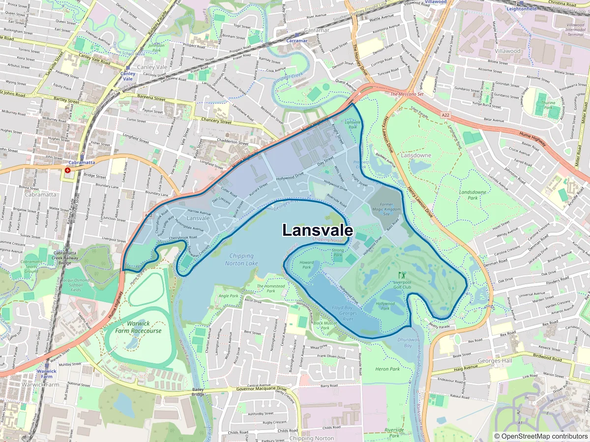 Map of Lansvale, NSW, Australia