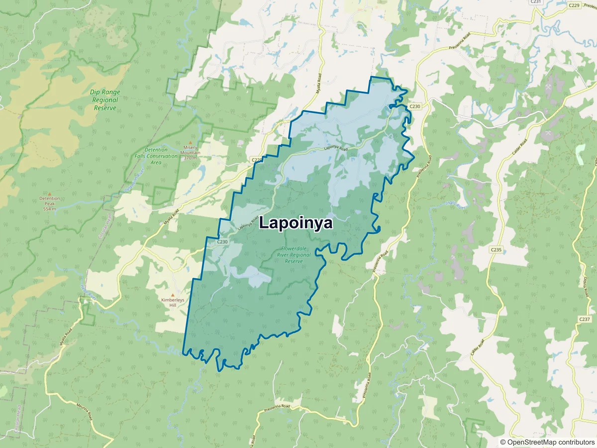 Map of Lapoinya, TAS, Australia