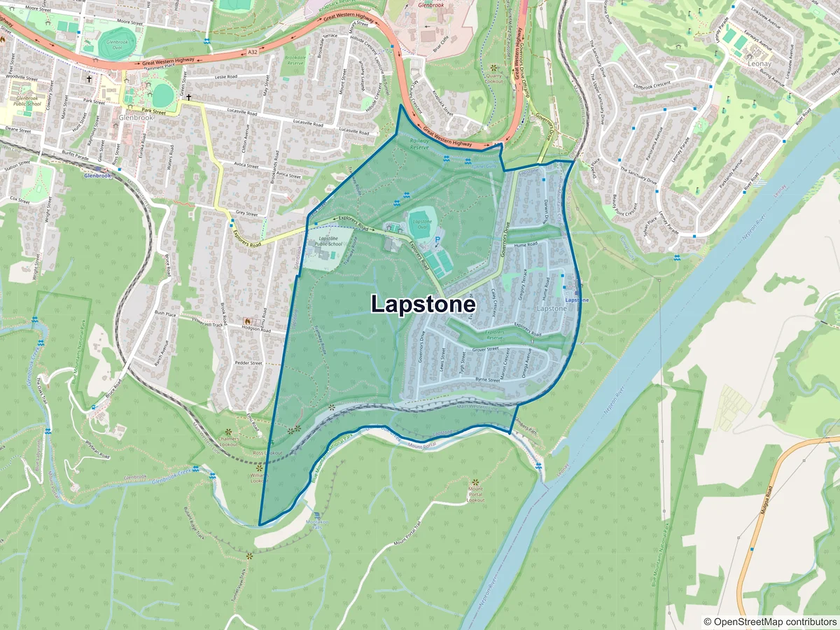 Map of Lapstone, NSW, Australia