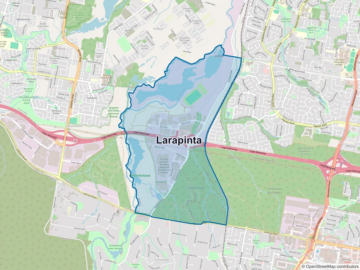 Map of Larapinta, QLD, Australia
