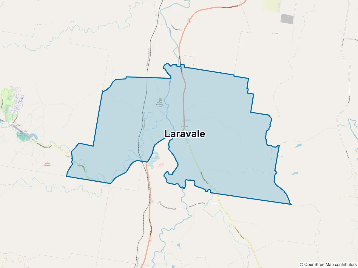 Map of Laravale, QLD, Australia
