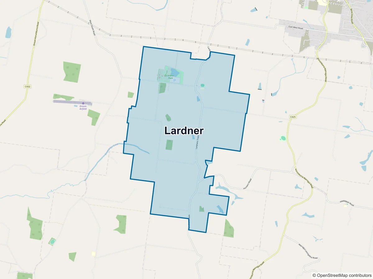 Map of Lardner, VIC, Australia