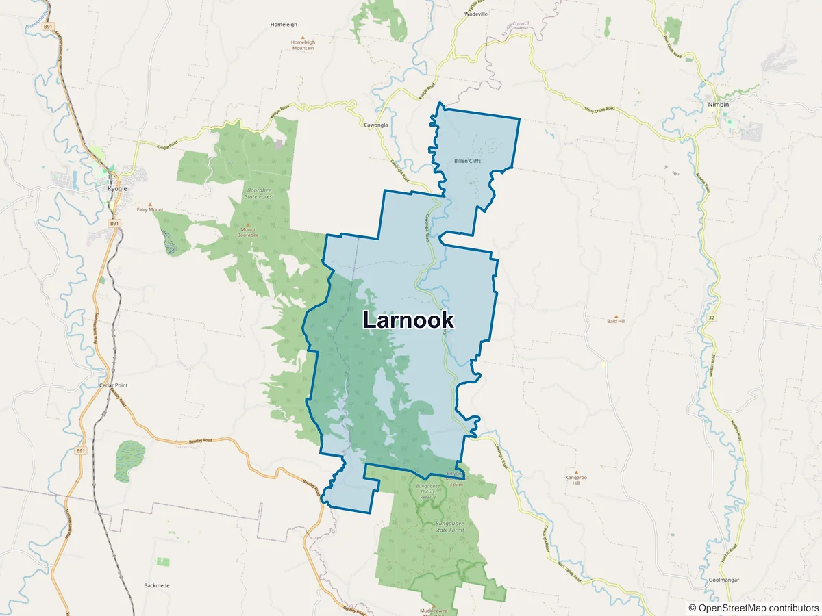Map of Larnook, NSW, Australia
