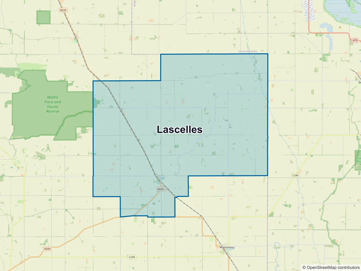 Map of Lascelles, VIC, Australia