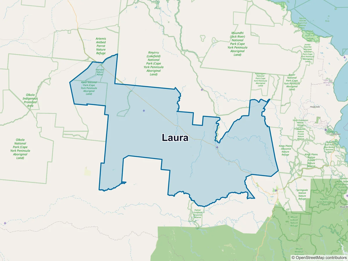 Map of Laura, QLD, Australia