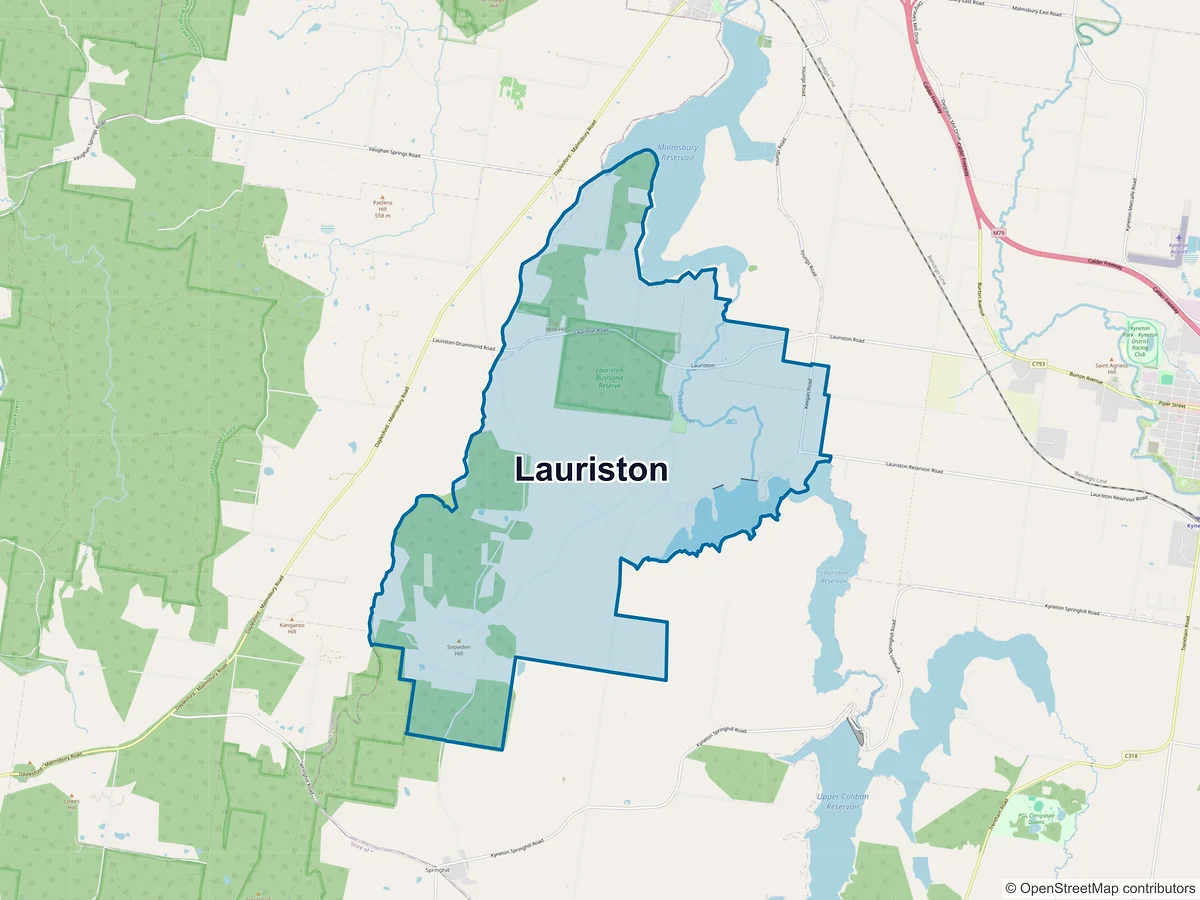 Map of Lauriston, VIC, Australia