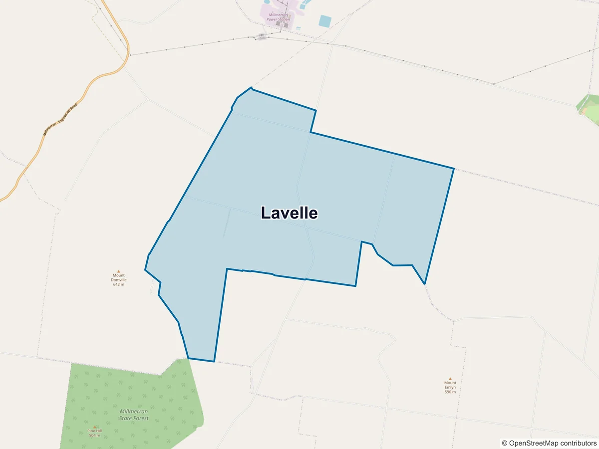 Map of Lavelle, QLD, Australia