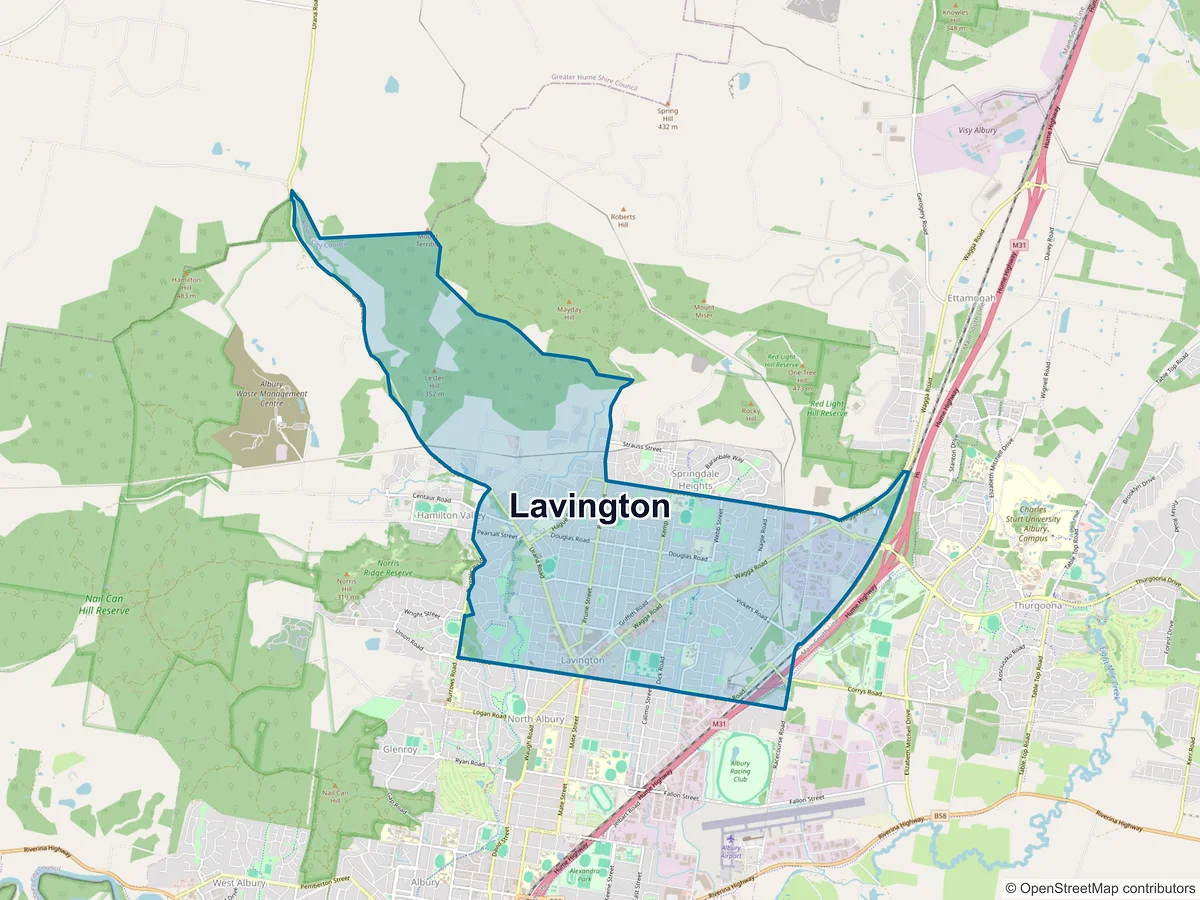 Map of Lavington, NSW, Australia